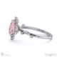 karoo stars pink natural diamond engagement ring white gold with 18k white gold metal and oval shape diamond