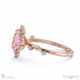 karoo stars pink natural diamond engagement ring rose gold with 18k rose gold metal and oval shape diamond