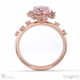 karoo stars pink natural diamond engagement ring rose gold with 18k rose gold metal and oval shape diamond