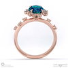 karoo stars alexandrite engagement ring rose gold with 9k rose gold metal and oval shape diamond