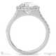 round halo pave natural diamond engagement ring white gold with 9k white gold metal and round shape diamond
