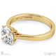 4 claw solitaire natural diamond engagement ring yellow gold with 9k yellow gold metal and round shape diamond