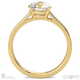 4 claw solitaire natural diamond engagement ring yellow gold with 9k yellow gold metal and round shape diamond