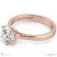 unique 6 claw flawless natural diamond engagement ring rose gold with 9k rose gold metal and round shape diamond