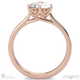unique 6 claw flawless natural diamond engagement ring rose gold with 9k rose gold metal and round shape diamond