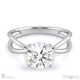 cross over split band natural diamond engagement ring platinum with platinum metal and round shape diamond