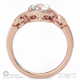 halo crossover infinity engagement ring rose gold with 9k rose gold metal and round shape diamond