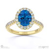 sapphire oval halo engagement ring yellow gold with 9k yellow gold metal and oval shape diamond