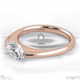 soul modern lab grown diamond engagement ring rose gold with 18k rose gold metal and oval shape diamond