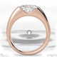 soul modern lab grown diamond engagement ring rose gold with 18k rose gold metal and oval shape diamond