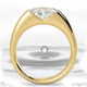 soul east-west oval natural diamond engagement ring yellow gold with 18k yellow gold metal and oval shape diamond