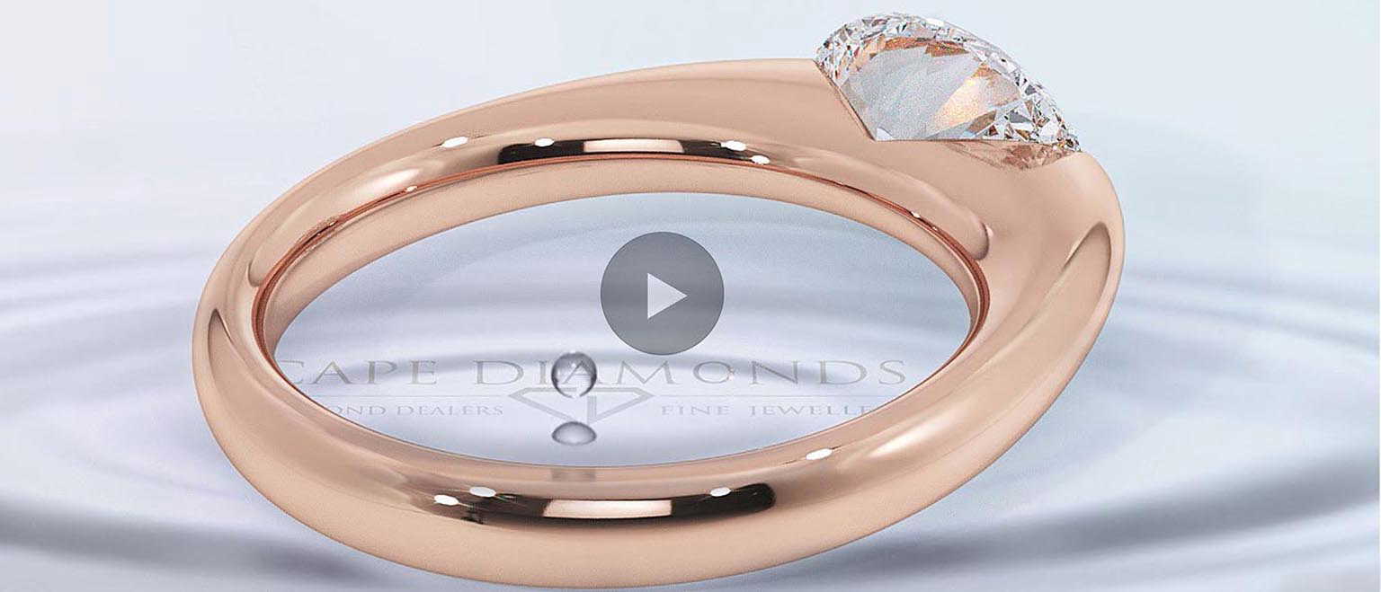 Soul Modern Lab Grown Diamond Engagement Ring Rose Gold top video
