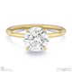 round lab grown diamond solitaire ring yellow gold with cat claw setting with 9k yellow gold metal and round shape diamond