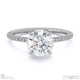 round-cut lab grown diamond with side stones engagement ring platinum with platinum metal and round shape diamond
