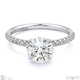 Cat Claw Round Lab Grown Diamond Engagement Ring White Gold