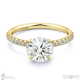 Cat Claw Round Natural Diamond Engagement Ring White Gold