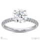 Cat Claw Round Lab Grown Diamond Engagement Ring White Gold