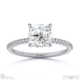 cushion natural diamond four cat claws side stones white gold with 9k white gold metal and cushion shape diamond