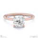 cushion-shaped solitaire lab grown diamond ring rose gold with 9k rose gold metal and cushion shape diamond