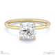 cushion natural diamond solitaire ring yellow gold with cat claw setting with 9k yellow gold metal and cushion shape diamond