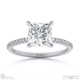 princess-cut natural diamond with side stones engagement ring platinum with platinum metal and princess shape diamond