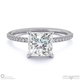 princess-cut natural diamond with side stones engagement ring platinum with platinum metal and princess shape diamond