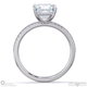 princess-cut natural diamond with side stones engagement ring platinum with platinum metal and princess shape diamond