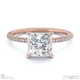princess-cut lab grown diamond with side stones engagement ring rose gold with 18k rose gold metal and princess shape diamond