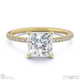 princess-cut lab grown diamond with side stones engagement ring yellow gold with 9k yellow gold metal and princess shape diamond
