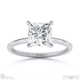 princess-shaped solitaire lab grown diamond ring white gold with 9k white gold metal and princess shape diamond