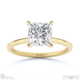 princess-cut solitaire lab grown diamond ring yellow gold with 9k yellow gold metal and princess shape diamond