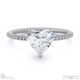 heart-cut lab grown diamond with side stones engagement ring white gold with 18k white gold metal and heart shape diamond