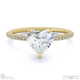 heart-cut natural diamond with side stones engagement ring yellow gold with 18k yellow gold metal and heart shape diamond