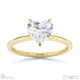 heart-cut solitaire lab grown diamond ring yellow gold with 9k yellow gold metal and heart shape diamond