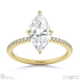 marquise-cut lab grown diamond with side stones engagement ring yellow gold with 9k yellow gold metal and marquise shape diamond