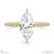 marquise-cut lab grown diamond with side stones engagement ring yellow gold with 9k yellow gold metal and marquise shape diamond