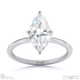 marquise-cut solitaire lab grown diamond ring white gold with cat claw setting with 9k white gold metal and marquise shape diamond