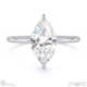 marquise-cut solitaire lab grown diamond ring white gold with cat claw setting with 9k white gold metal and marquise shape diamond