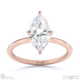 marquise solitaire lab grown diamond ring rose gold with 9k rose gold metal and marquise shape diamond
