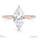 marquise solitaire lab grown diamond ring rose gold with 9k rose gold metal and marquise shape diamond