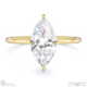 marquise-cut solitaire lab grown diamond ring yellow gold with 4 cat claws with 9k yellow gold metal and marquise shape diamond