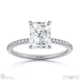 radiant lab grown diamond 4 cat claw side stones white gold with 9k white gold metal and radiant shape diamond