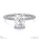 radiant lab grown diamond 4 cat claw side stones white gold with 9k white gold metal and radiant shape diamond