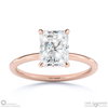 Radiant-Cut Solitaire Natural Diamond Ring White Gold