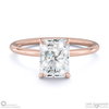 Radiant-Cut Solitaire Natural Diamond Ring White Gold