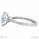 Hidden Halo Oval Lab Grown Diamond Cat Claw Engagement Ring White Gold