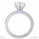 Hidden Halo Oval Lab Grown Diamond Cat Claw Engagement Ring White Gold