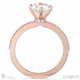 hidden halo oval natural diamond cat claw engagement ring rose gold with 18k rose gold metal and oval shape diamond