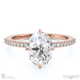 natural diamond hidden halo four claw oval engagement ring rose gold with 18k rose gold metal and oval shape diamond