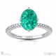green lab grown diamond low hidden halo oval cut engagement ring white gold with 9k white gold metal and oval shape diamond